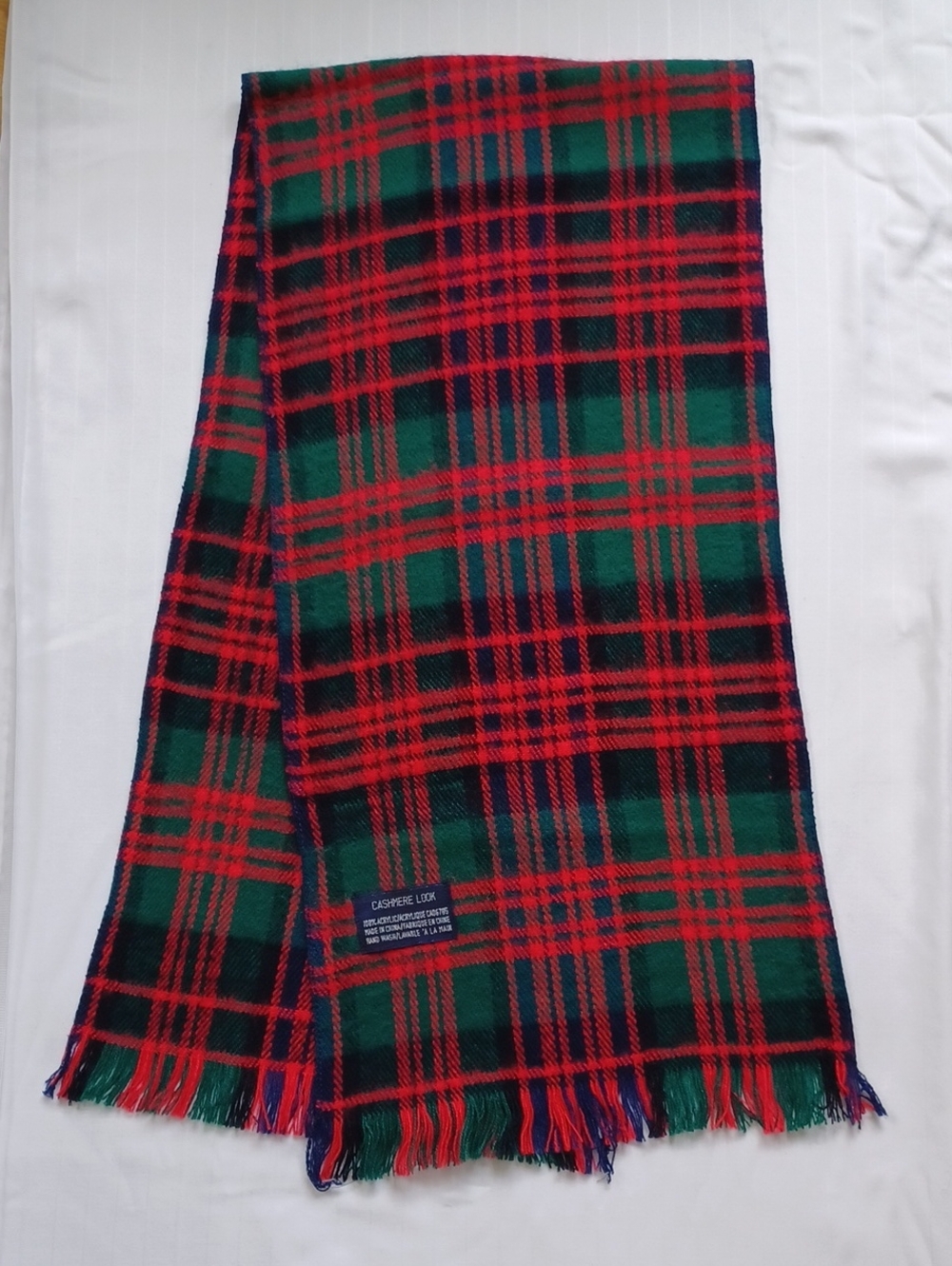 Cashmere Look Plaid Winter Scarf